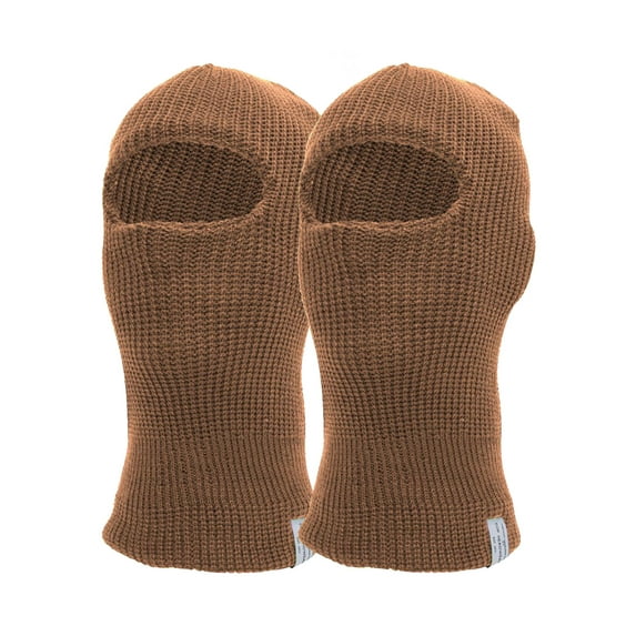 Top Headwear 2 Pack Face Ski Mask 1 Hole Balaclava, 2 PK Khaki