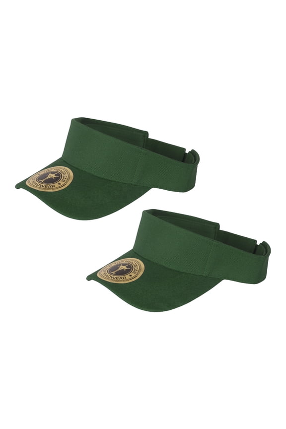 Top Headwear 2 Pack Youth Size Sun Visor - Dark Green