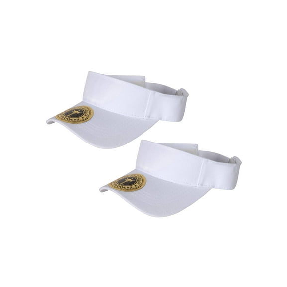 Top Headwear 2 Pack Youth Size Sun Visor - White