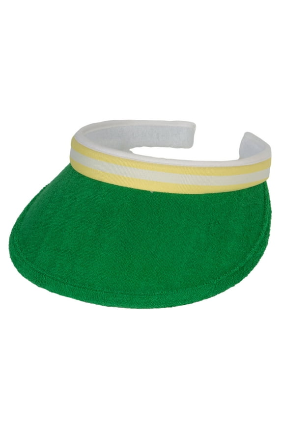 Top Headwear 2 Tone Cotton Clip On Visor 3 Inch Wide Brim, Kelly