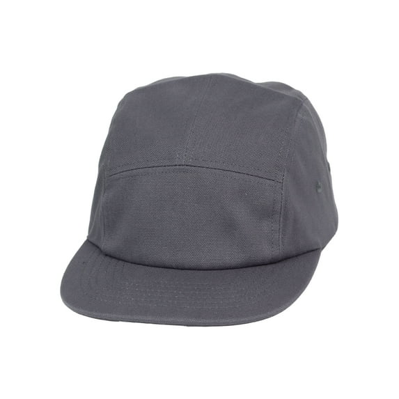 Top Headwear 5 Panel Hat For Men - Classic Canvas Camper Cap, Charcoal