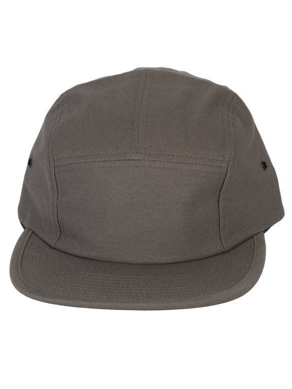 Top Headwear 5 Panel Hat For Men Classic Flat Bill Baseball Cap Grey