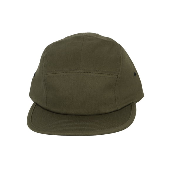 Top Headwear 5 Panel Hat For Men Classic Flat Bill  Baseball Cap Olive