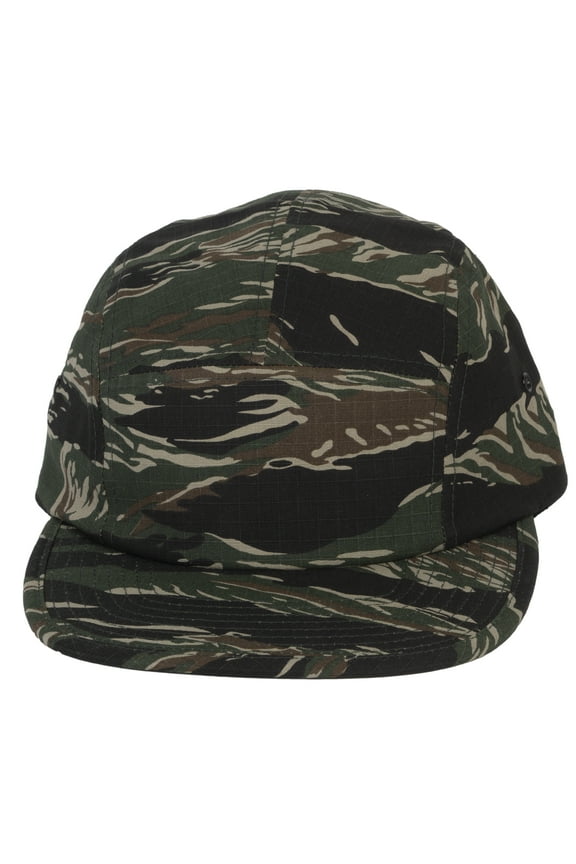 Top Headwear 5 Panel Hat For Men Classic Flat Bill Baseball Cap Tiger Camo