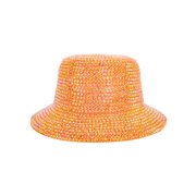 Top Headwear AB Jelly Metallic Chrome Studded Braided Bucket Hat - Orange