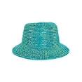 thumbnail image 1 of Top Headwear AB Jelly Metallic Chrome Studded Braided Bucket Hat - Turquoise, 1 of 1