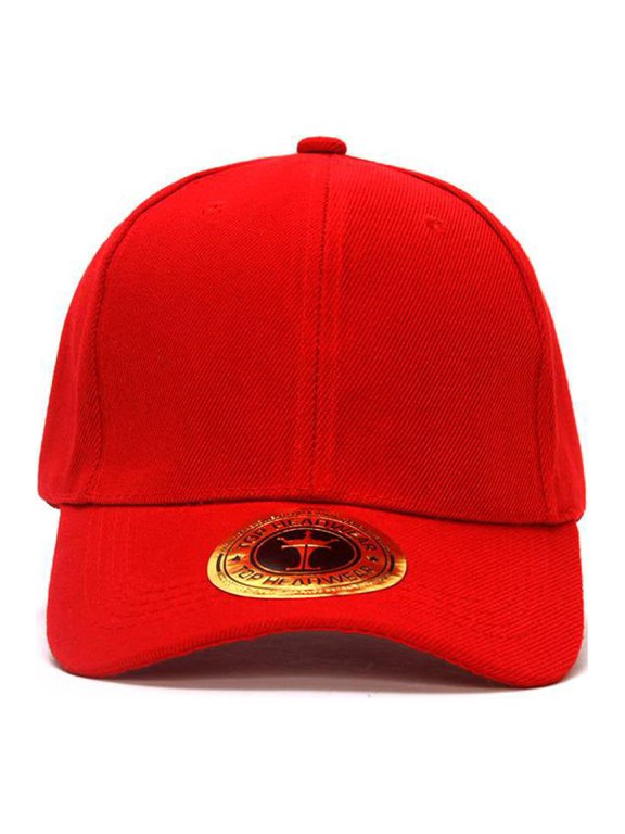 Top Headwear Adjustable Hook & Loop Baseball Cap - Red