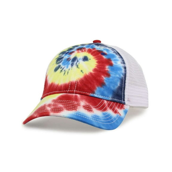 Top Headwear Adjustable Tie-Dyed Trucker Cap - Rainbow