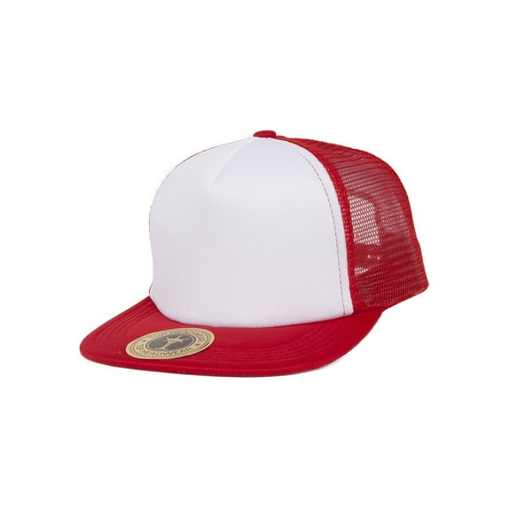 Top Headwear Adjustable Trucker Caps - Red/White