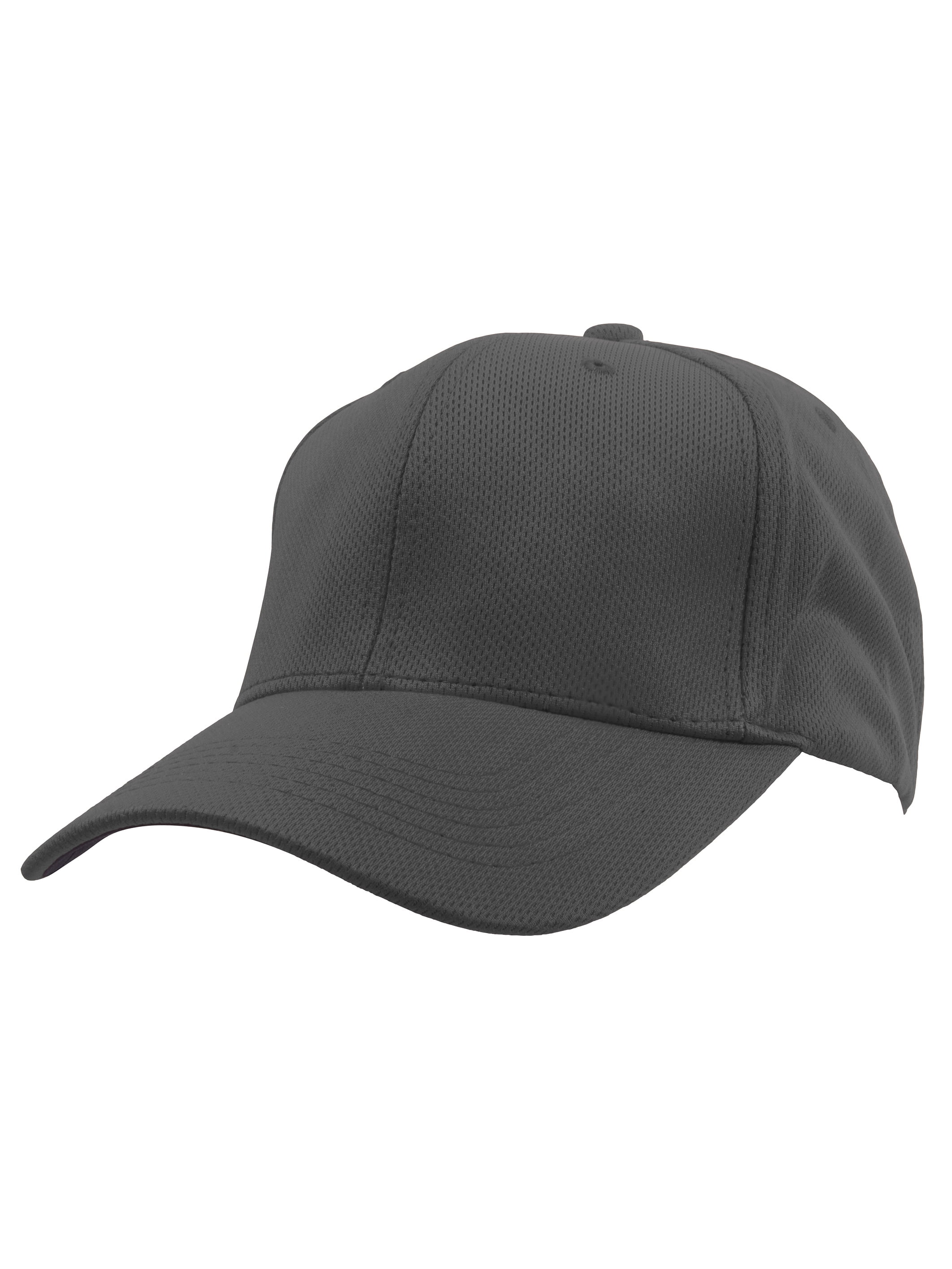 Top Headwear Athletic Moisture Wicking Adjustable Baseball Hat Dark Grey