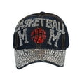 thumbnail image 1 of Top Headwear Basketball Mom Rhinestone Hat - Women's Shiny Bling Sports Mom Denim Cap, Red Ball, 1 of 4