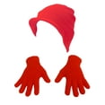 thumbnail image 1 of Top Headwear Beanie Visor Fuzzy Glove Kit - Red, 1 of 3