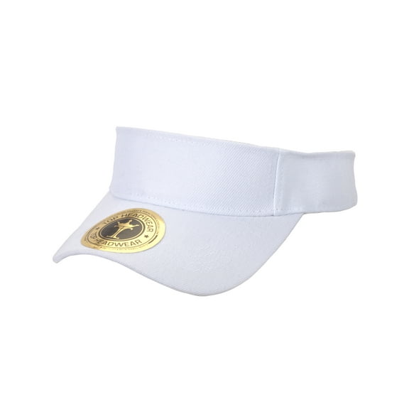 Top Headwear Blank Kids Sun Protect Visor Adjustable - White