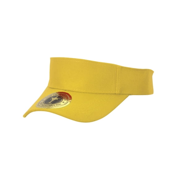Top Headwear Blank Kids Sun Protect Visor Adjustable -Yellow