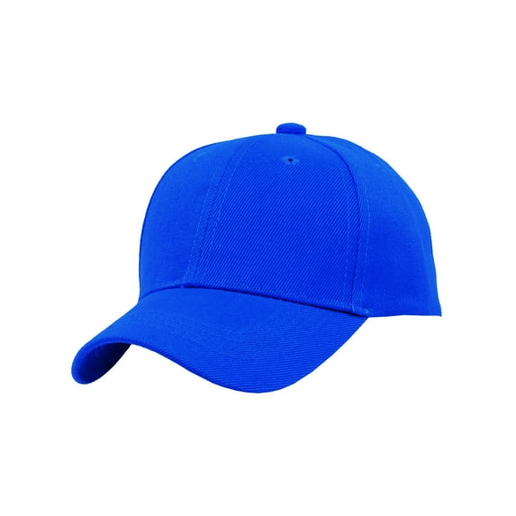 Top Headwear Blank Kids Youth Baseball Adjustable Hook and Loop Closure Hat Royal Blue