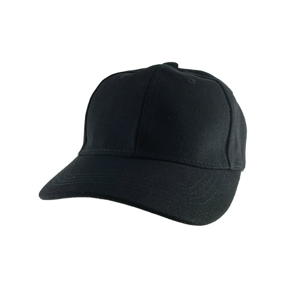Top Headwear Blank Kids Youth Baseball Hat, Black