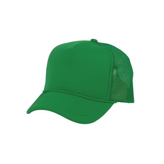 Top Headwear Blank Trucker Hat - Mens Trucker Hats Foam Mesh Snapback Kelly Green