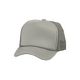 thumbnail image 1 of Top Headwear Blank Trucker Hat - Mens Trucker Hats Foam Mesh Snapback Light Grey, 1 of 4