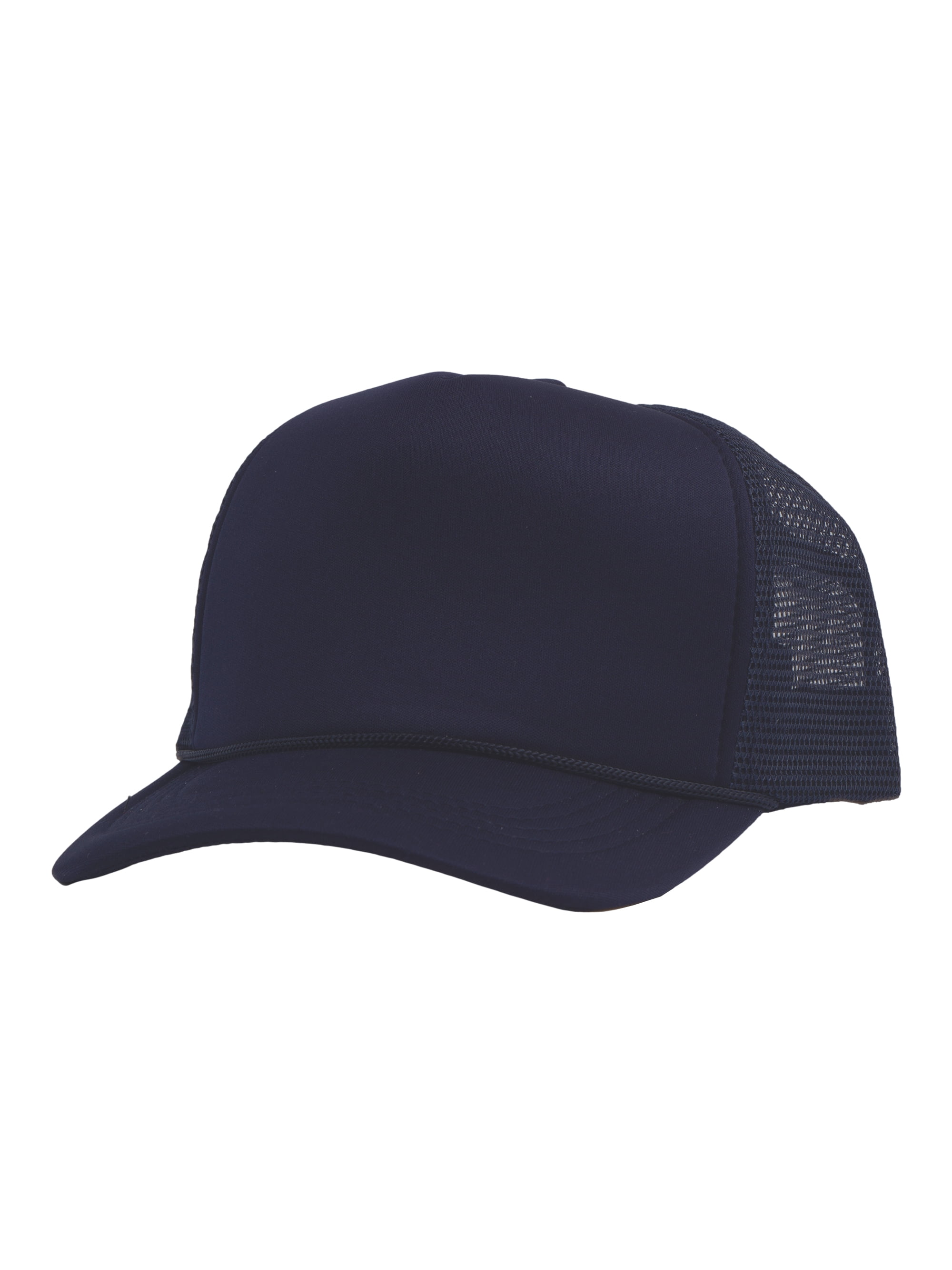 Top Headwear Blank Trucker Hat - Mens Trucker Hats Foam Mesh Snapback Navy