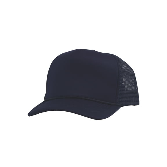Top Headwear Blank Trucker Hat - Mens Trucker Hats Foam Mesh Snapback Navy
