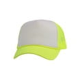 thumbnail image 1 of Top Headwear Blank Trucker Hat - Mens Trucker Hats Foam Mesh Snapback White/Neon Yellow, 1 of 4