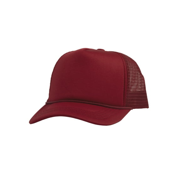 Top Headwear Blank Trucker Hat - Mens Trucker Hats Foam Mesh Snapback Wine