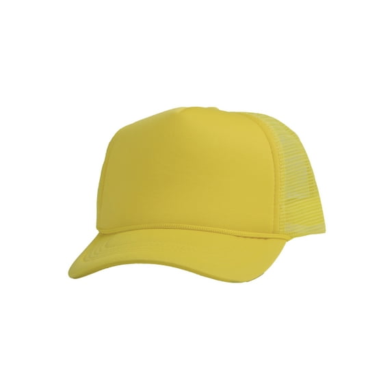 Top Headwear Blank Trucker Hat - Mens Trucker Hats Foam Mesh Snapback Yellow
