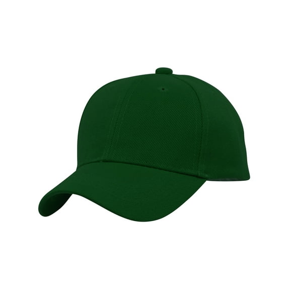 Top Headwear Blank Youth Baseball Adjustable Hook and Loop Hat - Forest