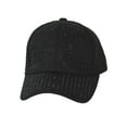 thumbnail image 1 of Top Headwear Bling Rhinestone Studded Cotton Baseball Cap - Black, 1 of 4