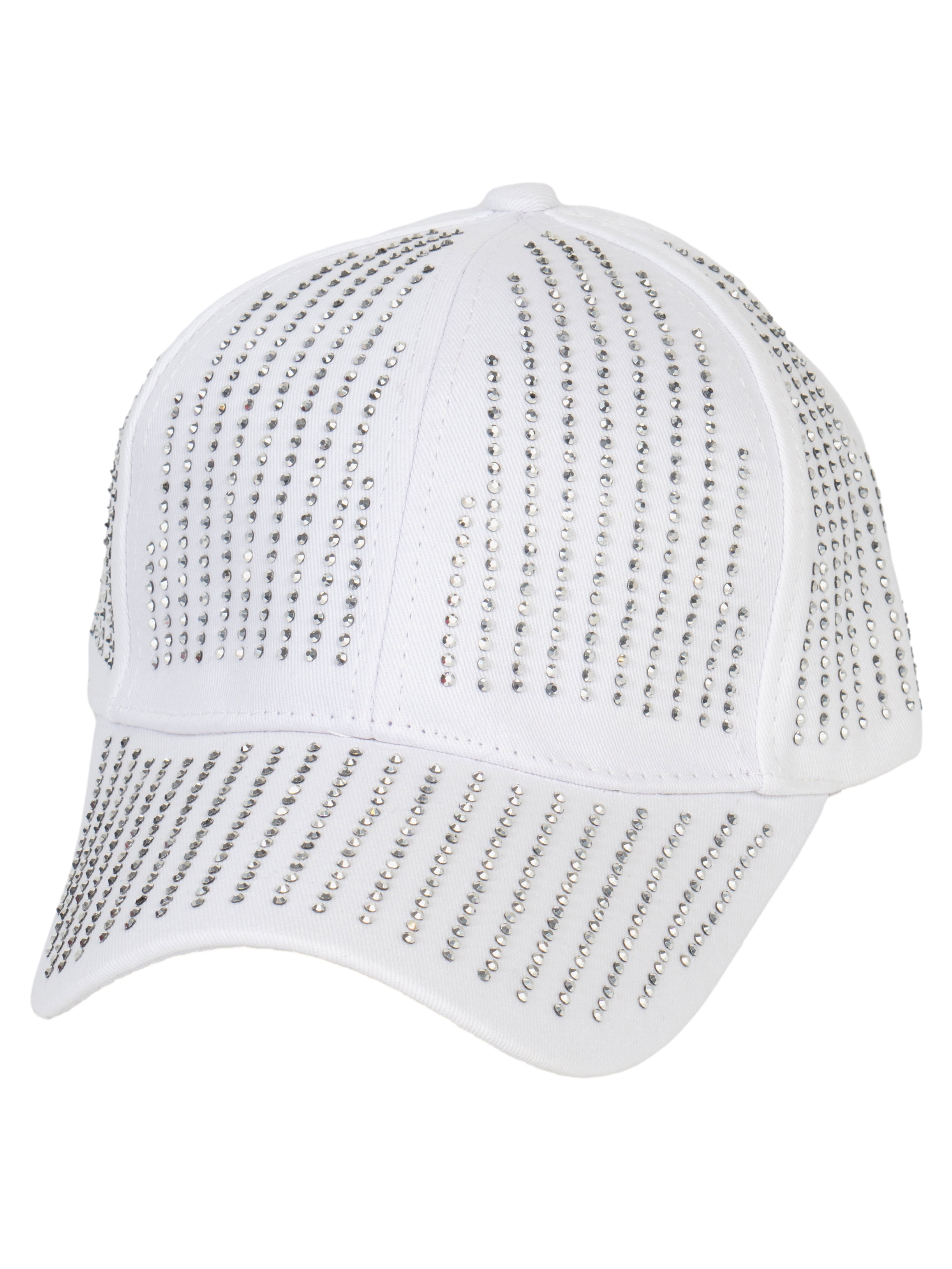 NWT Completely Bedazzled Bling White Baseball Cap Bling time Bedazzled Baseball Cap in Rose Gold & Silver  main image 3