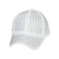 thumbnail image 1 of Top Headwear Bling Rhinestone Studded Cotton Baseball Cap - White, 1 of 4