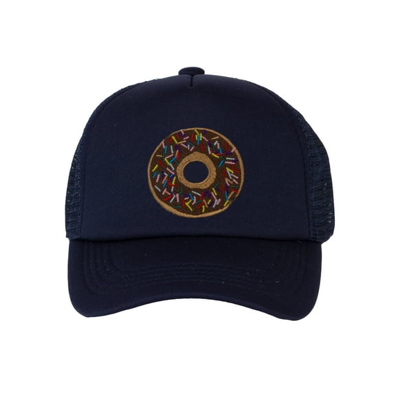 Top Headwear Boys Girls Donut Hat - Youth Snapback Trucker Cap, Navy