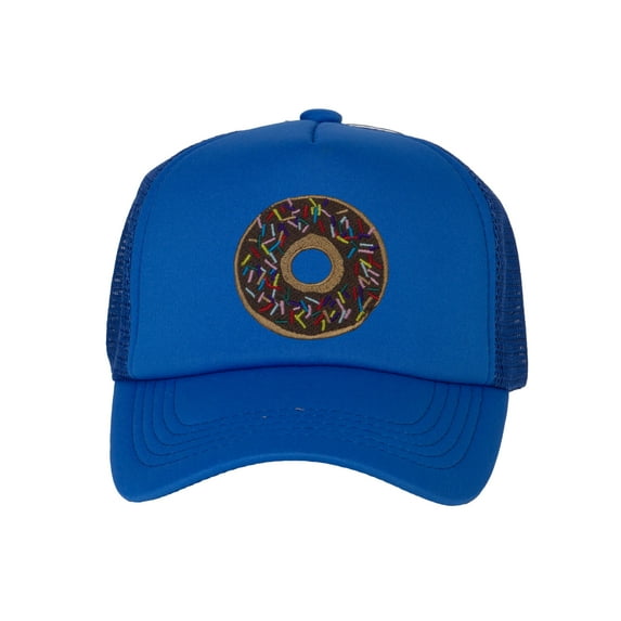 Top Headwear Boys Girls Donut Hat - Youth Snapback Trucker Cap, Royal