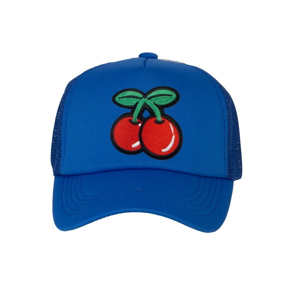 Top Headwear Boys Girls Red Cherry Hat - Youth Snapback Trucker Cap, Royal