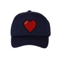 thumbnail image 1 of Top Headwear Boys Girls Retro Heart Hat - Youth Retro 8 Bit Pixelated Gamer Snapback Trucker Cap, Navy, 1 of 2