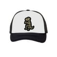 thumbnail image 1 of Top Headwear Boys Girls T-Rex Dinosaur Hat - Youth Dino Skeleton Snapback Trucker Cap, Black/White, 1 of 2