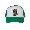 thumbnail image 1 of Top Headwear Boys Girls T-Rex Dinosaur Hat - Youth Dino Skeleton Snapback Trucker Cap, Green/White, 1 of 2