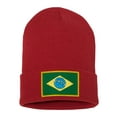 thumbnail image 1 of Top Headwear Brazil Beanie - Men's Womens Long Winter Cuff Beanie Cap, Red, 1 of 2