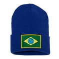 thumbnail image 1 of Top Headwear Brazil Beanie - Men's Womens Long Winter Cuff Beanie Cap, Royal, 1 of 2