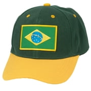 TOP HEADWEAR Adjustable Country Flag Baseball Caps for Men Womens Unisex Adult, Brazil