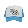 thumbnail image 1 of Top Headwear Bride Hat - Trucker Cap Accessories Gifts for Bachelorette Party White/Sky, 1 of 2