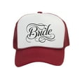 thumbnail image 1 of Top Headwear Bride Hat - Trucker Cap Accessories Gifts for Bachelorette Party White/Wine, 1 of 2