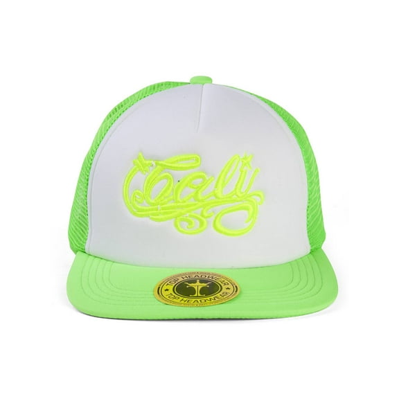 Top Headwear Cali Script Trucker Hat - White/Green