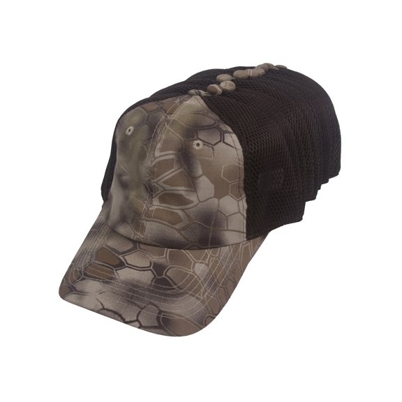 Top Headwear Camo Dozen Print Adjustable Trucker Hat - Brown Comb Camo