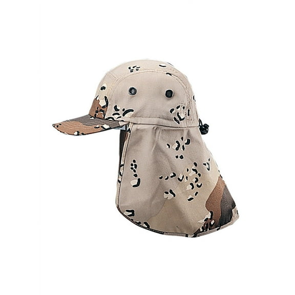 Top Headwear Camouflage Twill Cap w/ Flap - Desert (Spots)