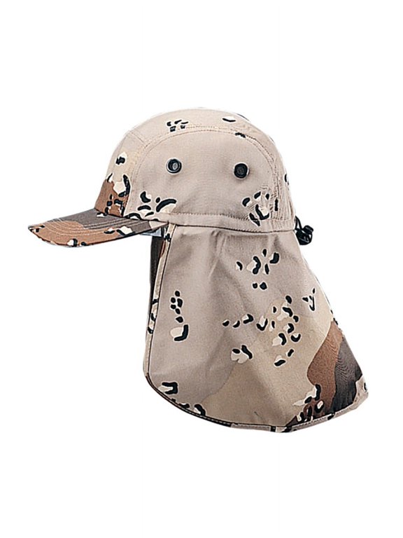 Top Headwear Camouflage Twill Cap w/ Flap - Desert (Spots)