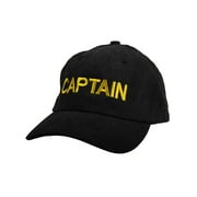 Top Headwear Captain Embroidered Adjustable Cap - Black