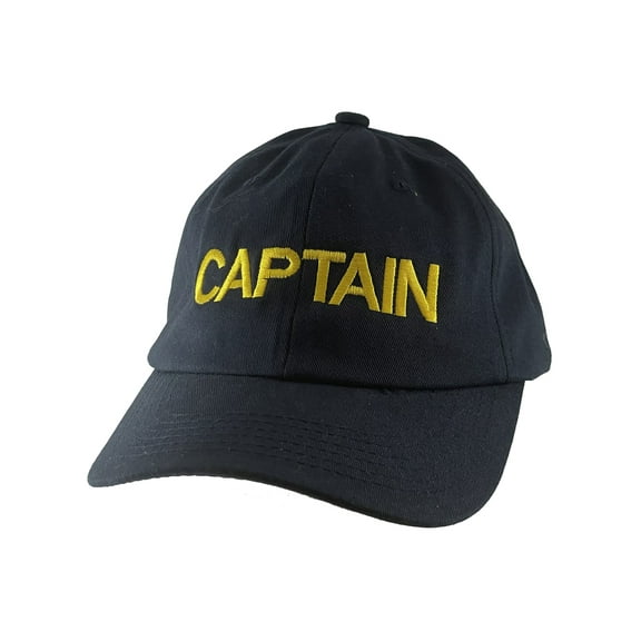 Top Headwear Captain Embroidered Adjustable Cap - Navy