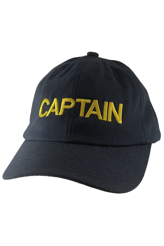 Top Headwear Captain Embroidered Adjustable Cap - Navy