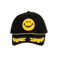 thumbnail image 1 of Top Headwear Captain Hat Smile Face Trucker Cap, Black, 1 of 2